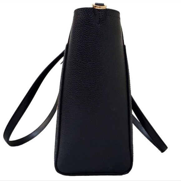 MICHAEL KORS Signature Tote Bag – Black/Charcoal MK Logo, Gold Hardware - Picture 4 of 10